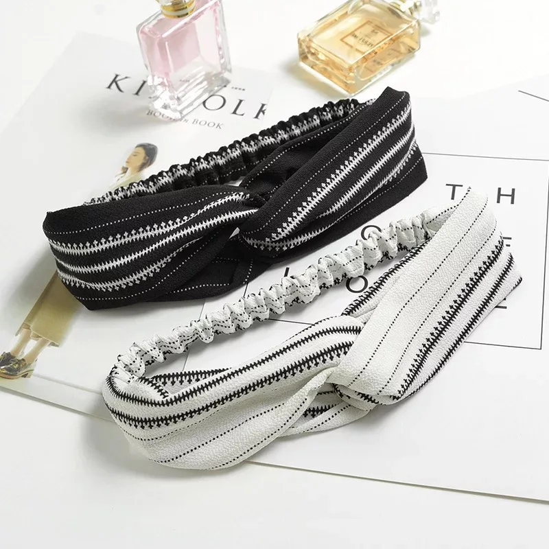 Модные богемные женские повязки на голову с перекрестным узлом ремешки для волос