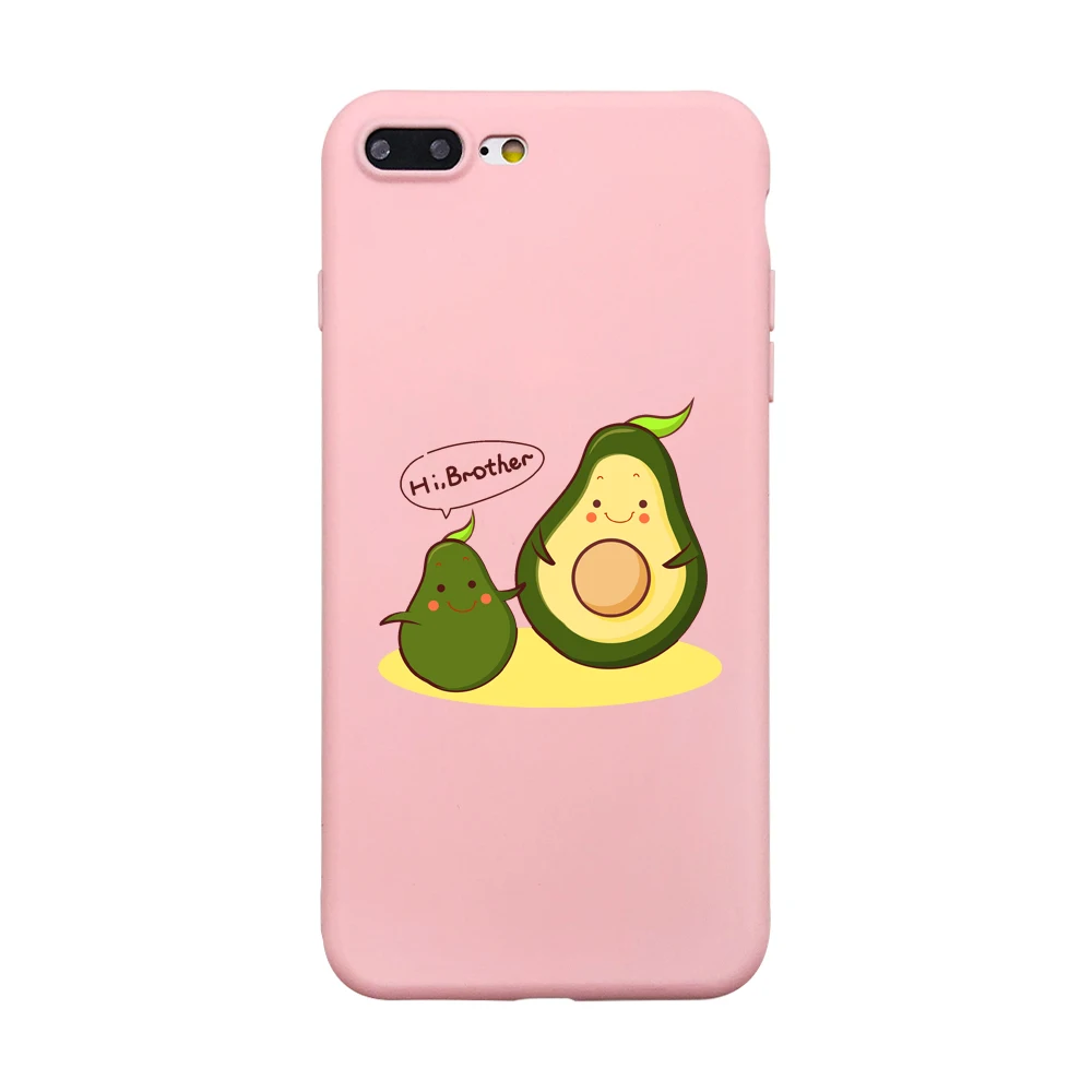 Милый чехол для телефона, чехол для iPhone XR, 6, 6S Plus, X, 5, SE Plus, чехол, мультяшный, летний, фруктовый, авокадо, розовый, чехол для телефона для iPhone 8, 7 Plus