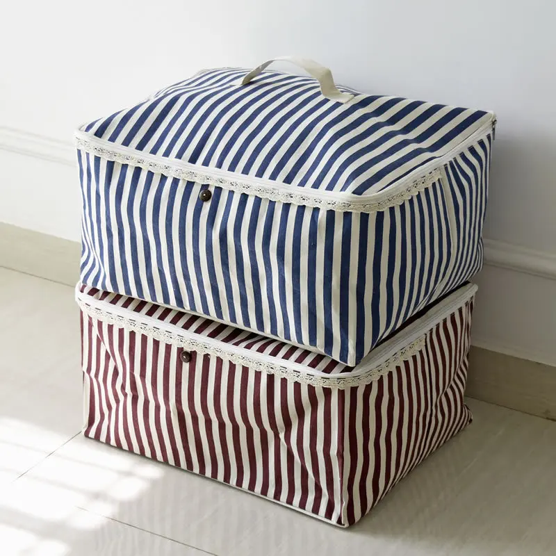 Большая вместительная стеганая сумка на молнии для хранения одеял одежды сумки