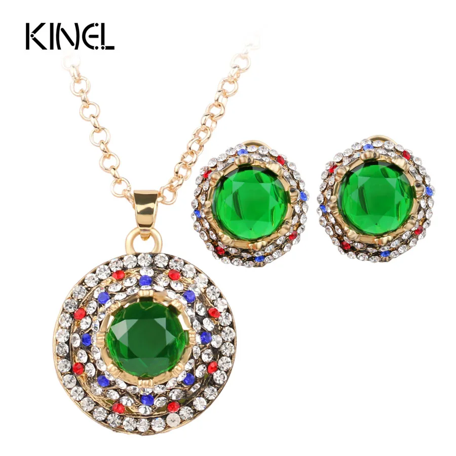 Женский ювелирный комплект из колье и серёг золотистого цвета|earrings necklace|jewelry
