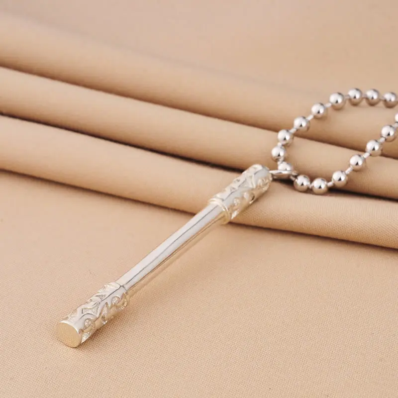 Настоящее 18 К твердого желтого золота в готическом стиле и в стиле панк Fine Jewelry Подвеска для Для женщин Для мужчин подарок с бесплатной Нержавеющая сталь ожерелья