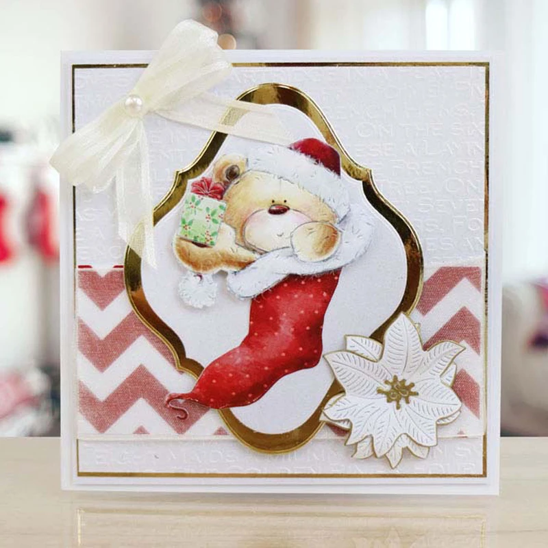 Metal Christmas Stocking Die Cutting Stencils for DIY Scrapbooking Embossed Photo Album Paper Cards Making Decorative Crafts | Дом и сад