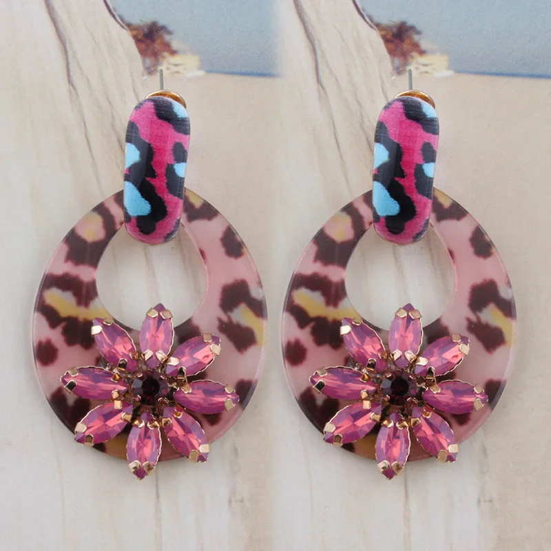 Висячие серьги NeeFu WoFu Подсолнухи полимерные большие для женщин большая серьга