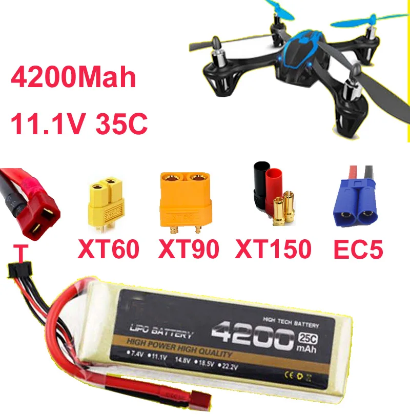 

High Rate Discharge 35C 3S 11.1V 4200Mah Aeromodel Aircraft Power Supply Li-poly Cell Low Resistance FPV Battery for Drone
