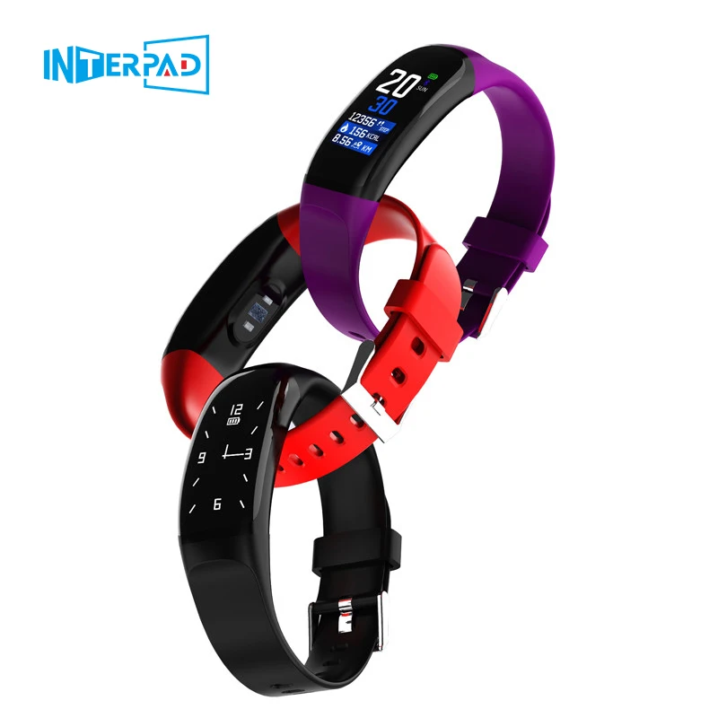 Interpad 0 96 IPS смарт Браслет фитнес трекер умный браслет с монитором сердечного ритма