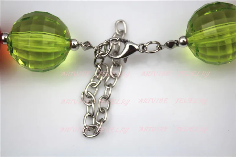 2 шт. бусины с блестками и красным бантом ожерелье для новогодних девочек