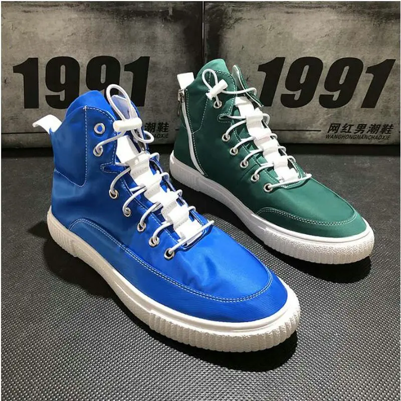 Лидер продаж Сезон осень Мужская повседневная обувь Высокая парусиновая Мужские