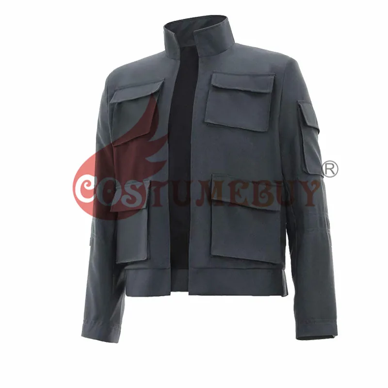 Costumebuy Звездные войны Империя ударяет обратно Хан Solo косплей для взрослых мужчин с длинным рукавом пальто синяя куртка костюм топы индивидуальный заказ T115
