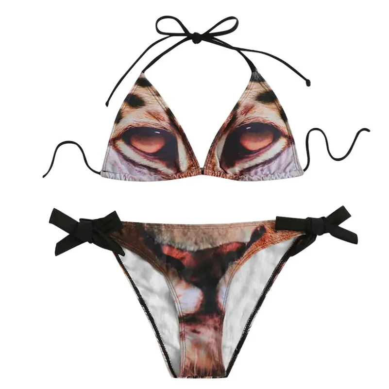 Купальный костюм для женщин купальный бикини сексуальные ботинки с леопардовым