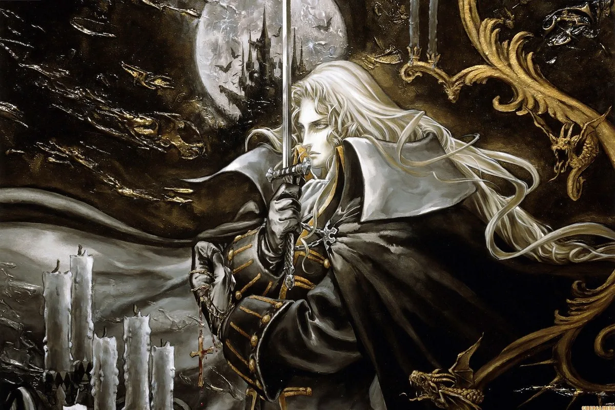 Тканевый постер с рисунком на заказ (рама доступны) Алукард вампир из Hellsing семьи