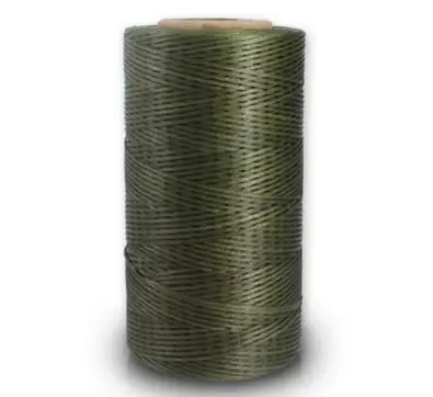 army green 260 м/рулон 0,8 мм Вощеная кожаная нить вощеный хлопковый шнур веревочный ремешок бусина для DIY инструмент для рукоделия ручная строчка нить - Цвет: army green