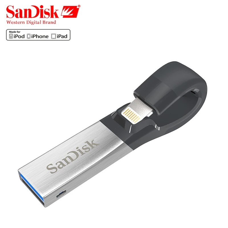 USB флеш накопитель Sandisk 32 ГБ 64 для iPhone 7 Plus 6 5 с Lightning металлический u диск IOS 8 2 карта