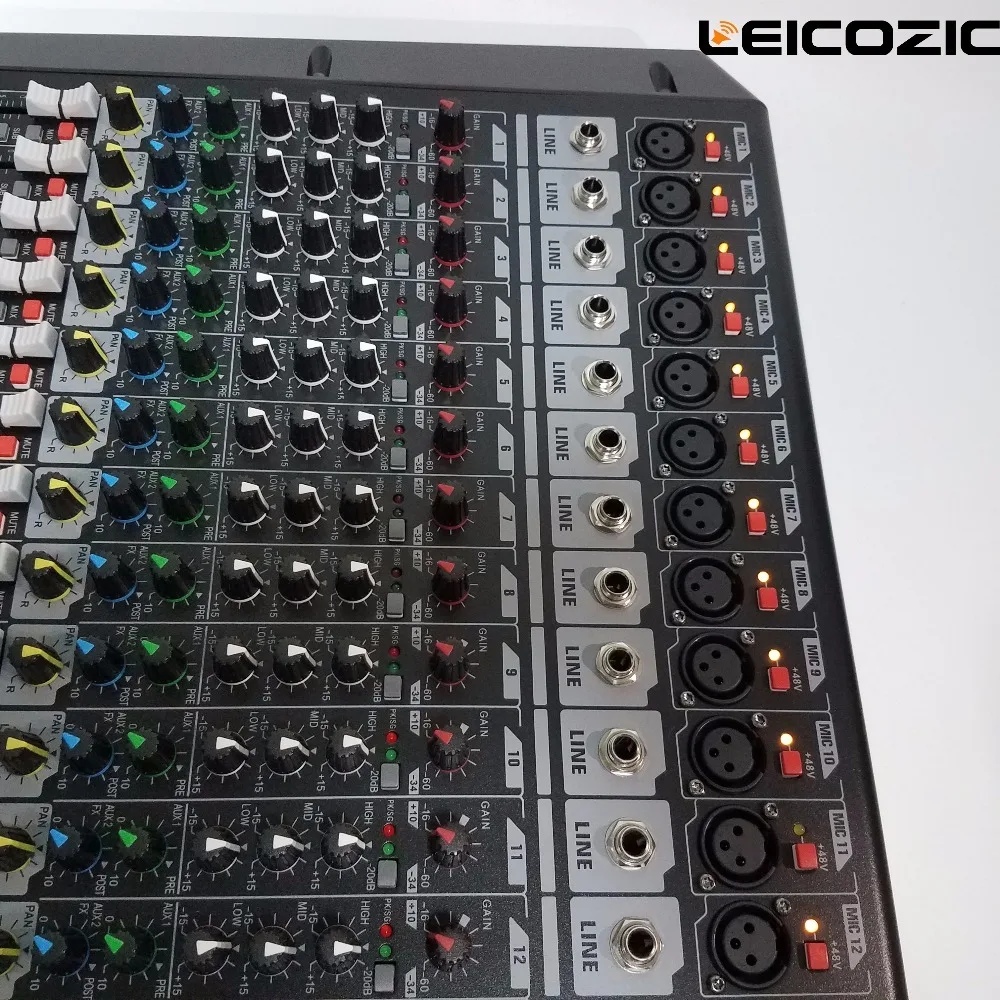 Leicozic аудио микшер FX122-USB монтируемый в стойку цифровой микшер DSP MP3-плеер с USB/SD разъемом для карт аудио цифровой процессор микшер dj
