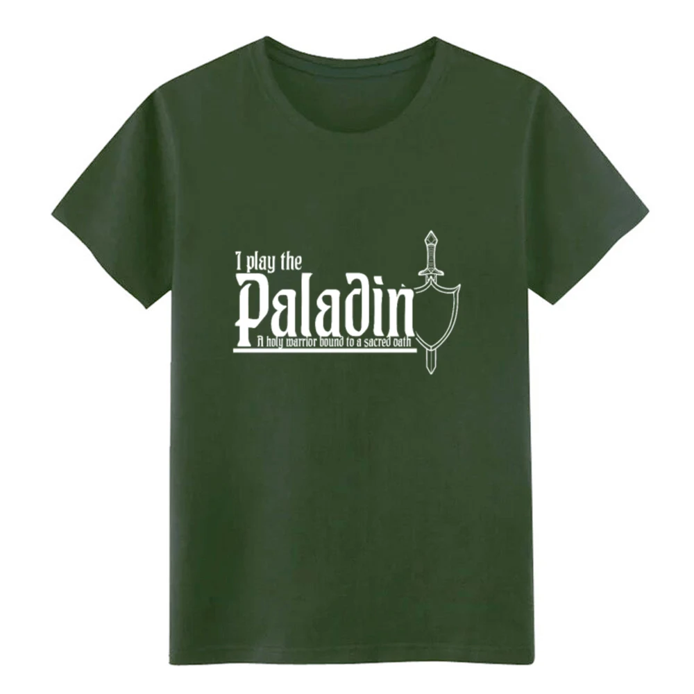 paladin tableto p class pen and paper dnd nerd geek t shirt Printing Short Sleeve round Neck clothing Anti-Wrinkle Spring | Мужская
