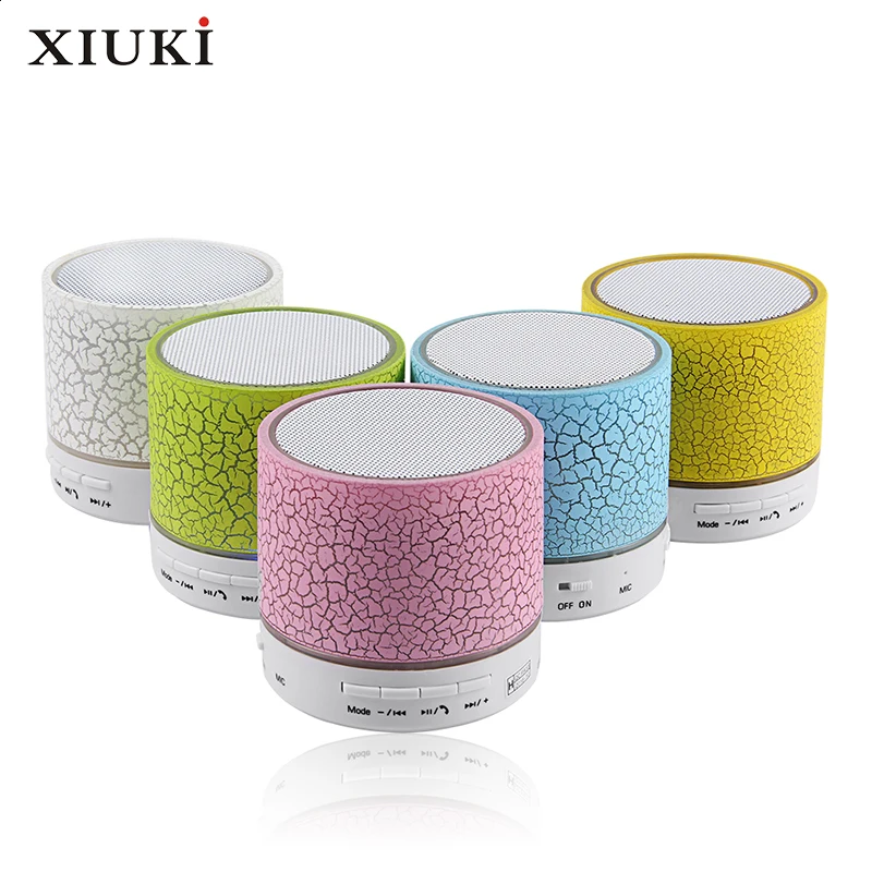 Цилиндрический типа мини светодиодный Bluetooth Динамик Беспроводной Колонки
