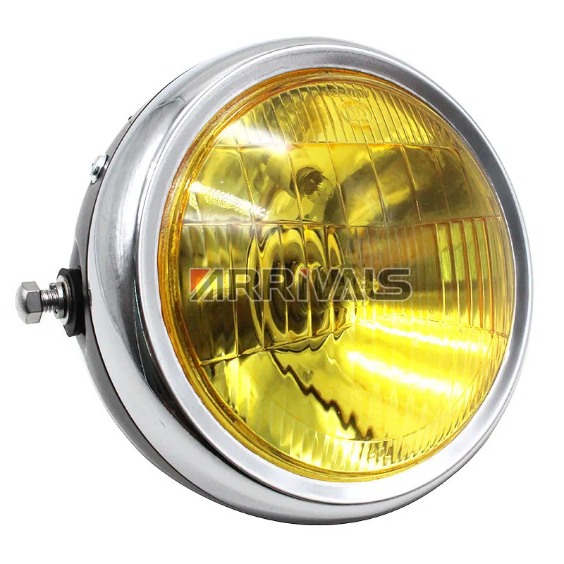 Motorcycle Retro Metal Front Headlight Lamp Kit Fits For CG125 GN125 Harley Cafe Racer Honda |