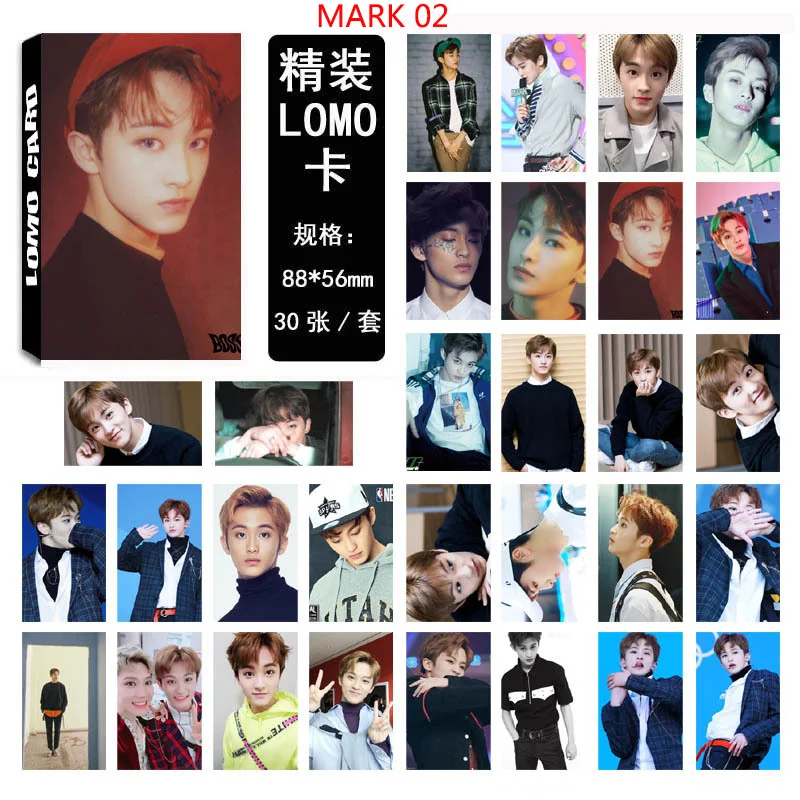 NCT TARIL YUTA CHENLE WINWIN 30 штук каждого BOSS TOUCH домашние ЛОМО коробки карты | Украшения и