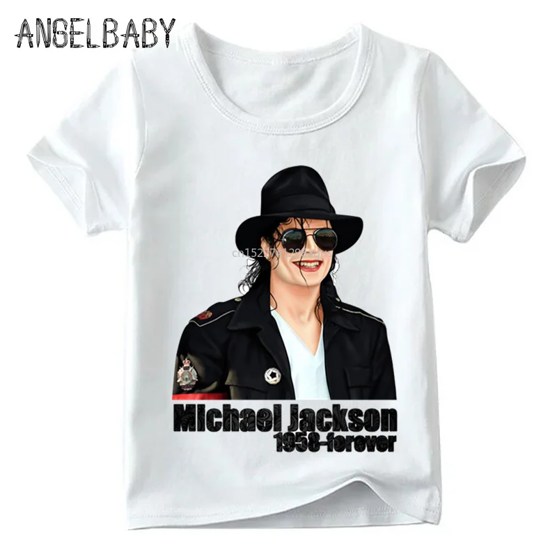 Детская футболка с Майклом Джексоном летние топы для маленьких мальчиков и