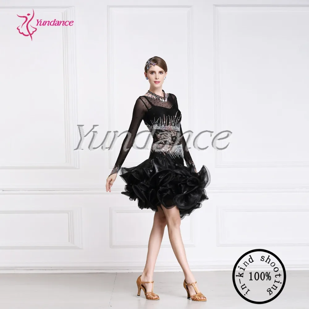 

2016 New Latin Salsa Dance Dress Women Competition Dance Dress L-14457