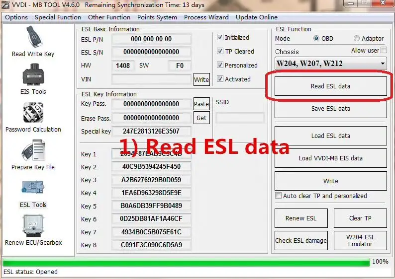 ПДВ/ESL NEC эмулятор A2C 45770 52724 чип для Benz W204 W207 W212 ESL ELV| |