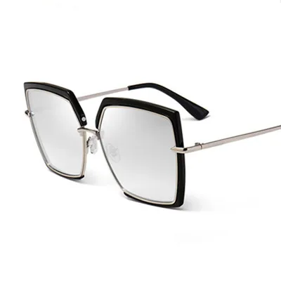 C3 Silver Emosnia квадратный Пилот солнцезащитные очки Modis Oculos De Sol feminino роскошные женские брендовые дизайнерские солнцезащитные очки зеркальные очки UV400 - Цвет линз: C3 Silver