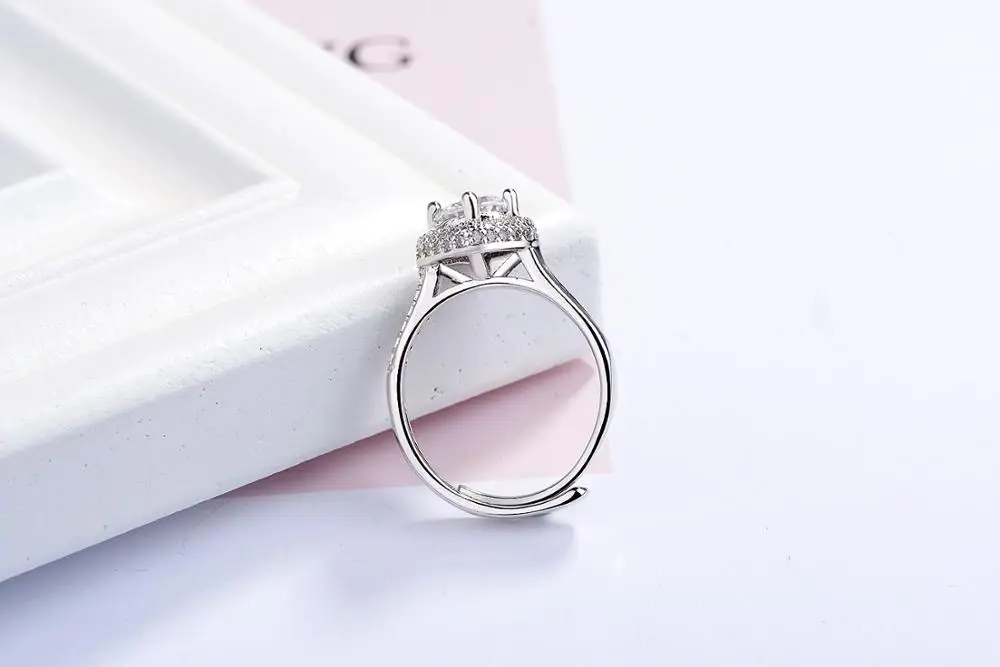 Promise 925 пробы, серебряное кольцо, классическое обручальное кольцо, ювелирное изделие, кубический цирконий, кольца для женщин, подружки невесты, подарки