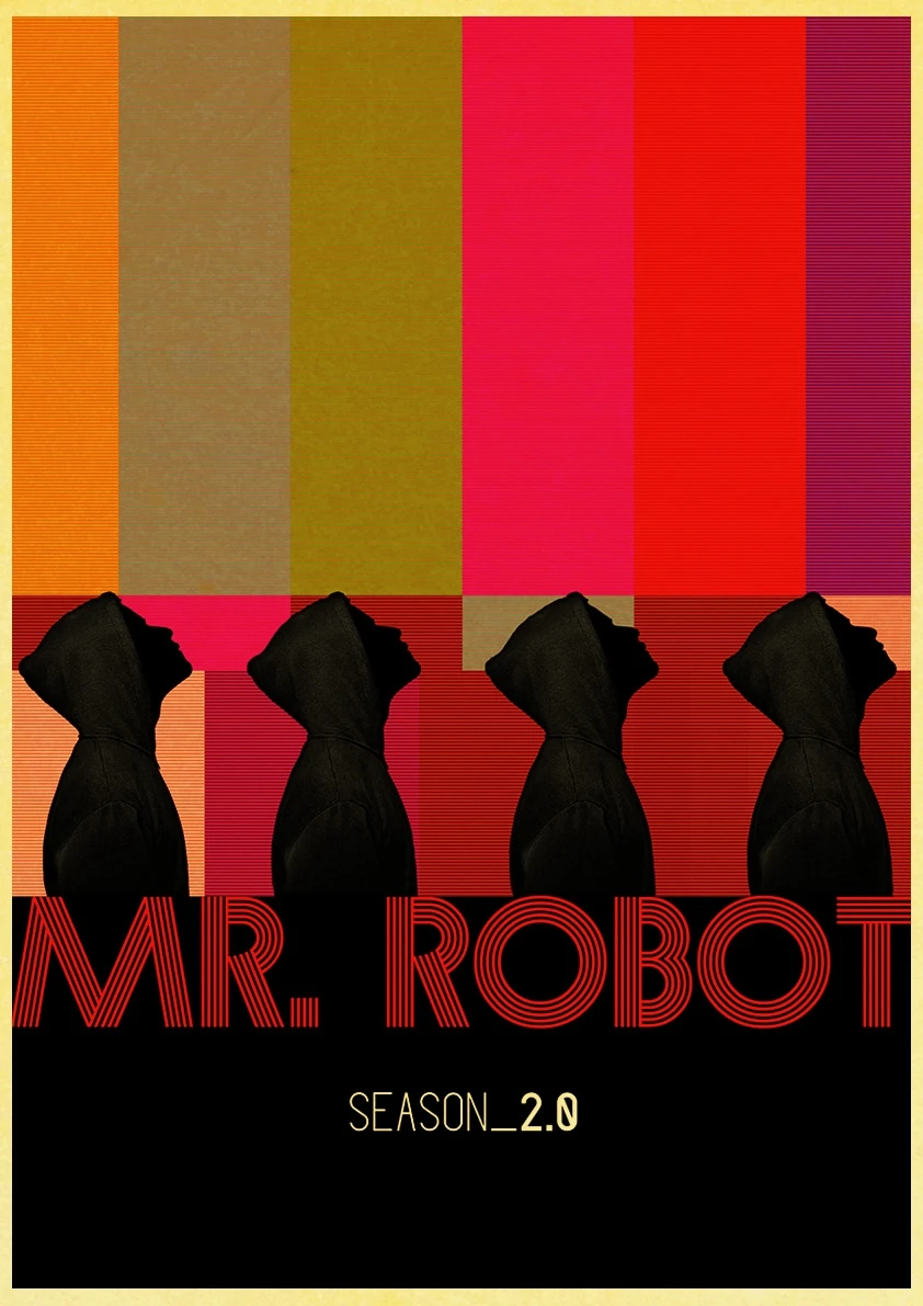 Ретроамериканский душевный триллер плакат с актерами сериала-Mr. Робот-наклейка для фильма стена крафт-бумага кино Декор/любовник коллекция