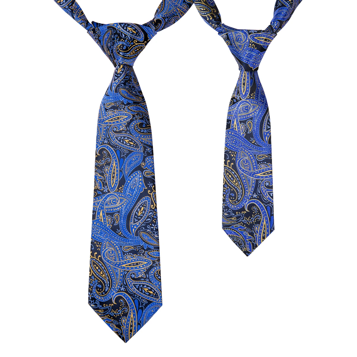 CD-1447 галстук Hi-Tie 2019 классический детский мужской синий черный 100% шелковые