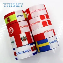 Лента YJHSMY D 18111 101 25 мм 10 ярдов серия с национальным флагом