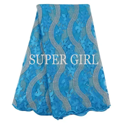 High Quality Nigerian Lace Fabrics 2017 With Stones African French Net Fabric Embroidered Tulle Mesh 1701P2110D15 | Дом и сад