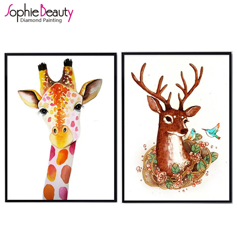 

Набор для алмазной вышивки «сделай сам», вышивка крестиком, квадратный рисунок, красивая птица, животное, олень, искусства вышивки, ремесло, ...