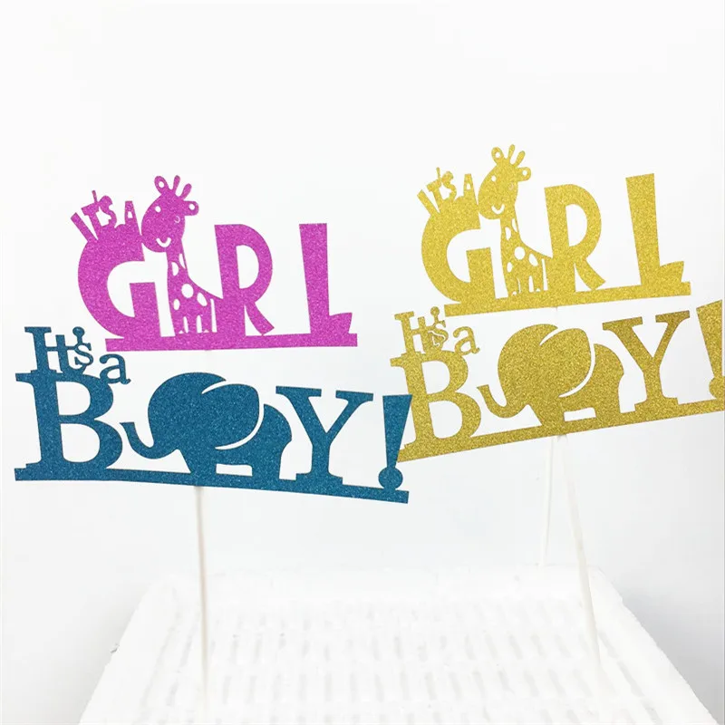 Ynaayu/1 шт., топпер для торта «It is Boy», «It is Boy», «Baby Born Shower», «Birhtday», вечерние топперы для торта, золотые топперы для торта, вечерние топперы