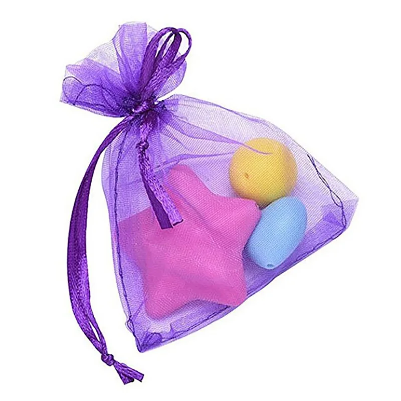 10 пар красивых подарков из темно фиолетовой органзы и любимых сумок 7x9