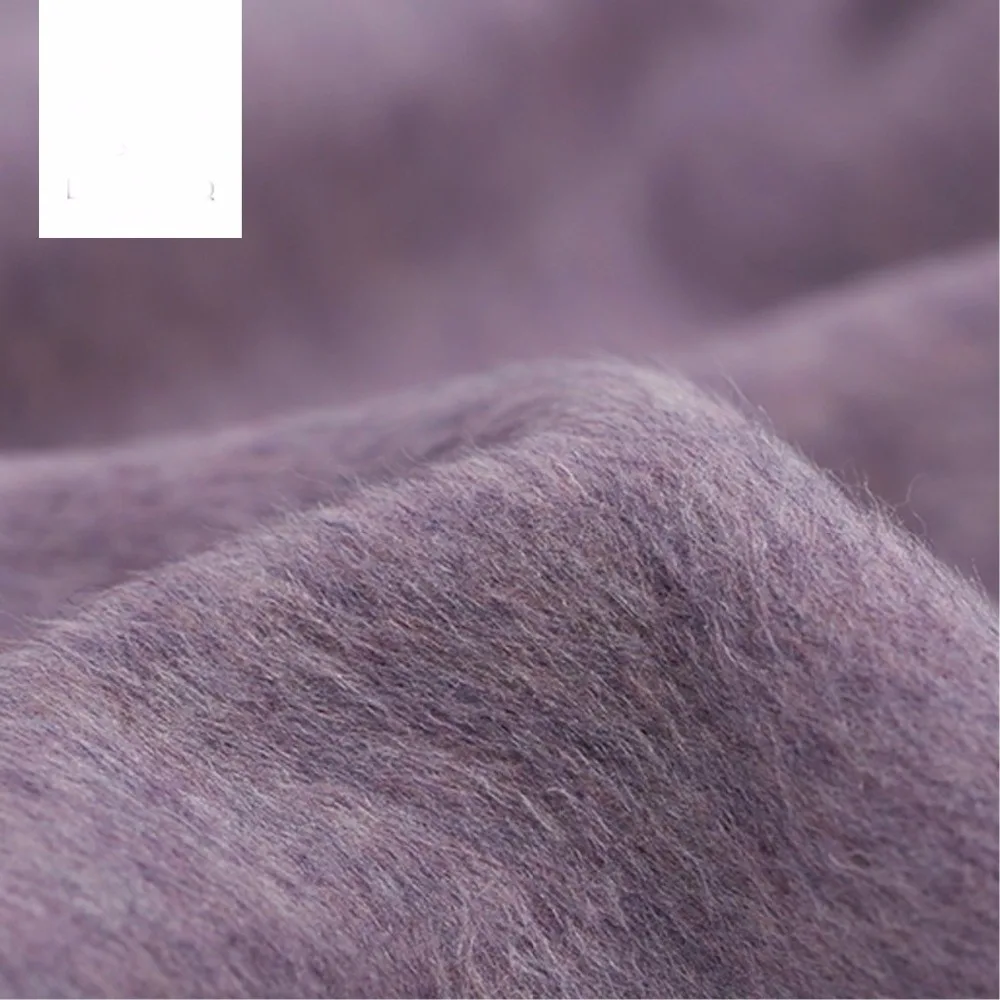 Lavender mixed purple Albaka alpaca wool double-sided cashmere coat fabric-600gsm | Дом и сад