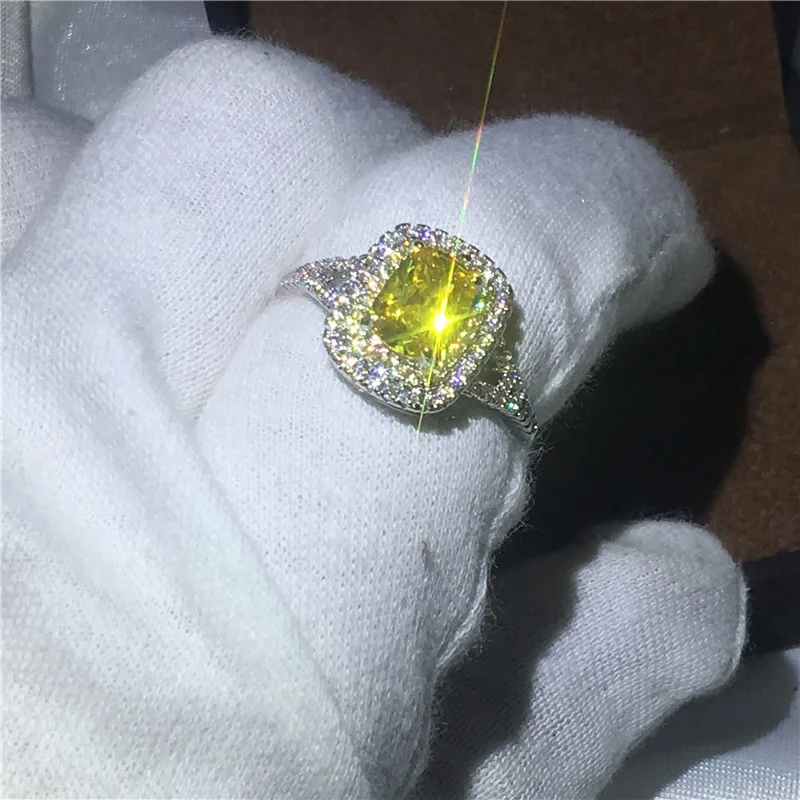 Модное кольцо для пары на годовщину 2ct AAAAA Циркон Cz серебро 925 пробы обручальное