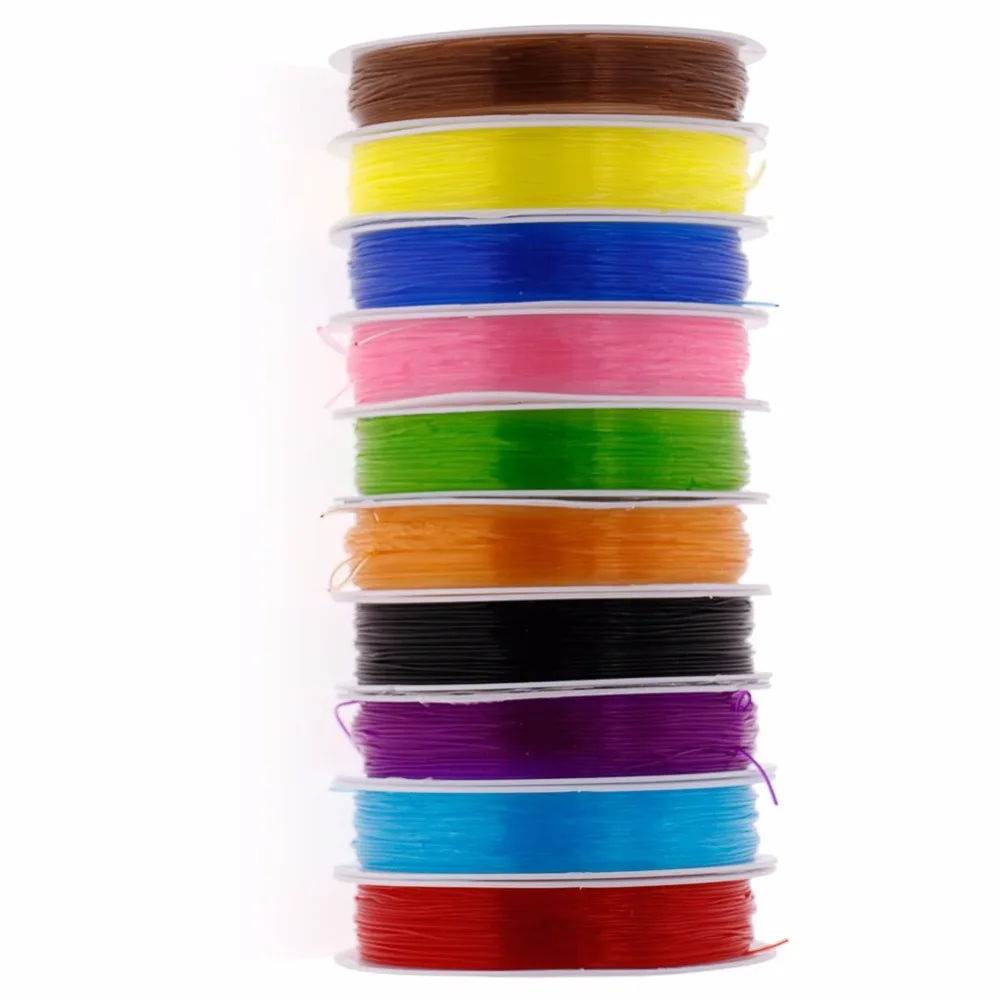 Random Color 10 Pcs/Set Strong Crystal Elastic Beading Line Cord Thread String Jewelry Findings For DIY Making #260109 | Украшения и