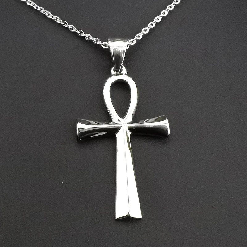 AMUMIU Египетский Анкх крест ожерелье для женщин мужчин ювелирные изделия из