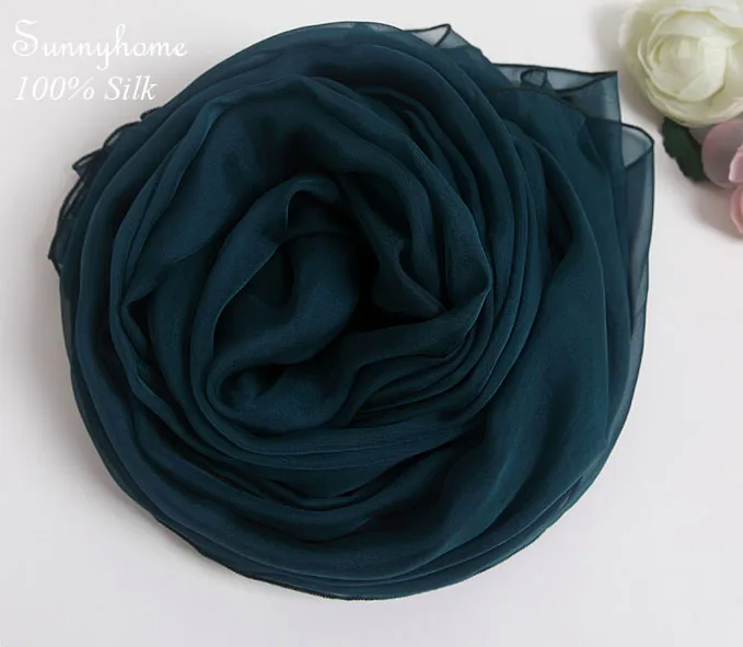 Womens scarfs fashionable 2016 100% silk pashmina fashion europe dark Ultra green long summer euro style women foulard hijab |