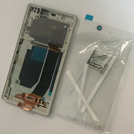 Белый Дисплей для SONY Xperia Z lcd сенсорный экран дигитайзер с заглушка рамы задний корпус для SONY Xperia Z lcd L36H C6603 C6602 lcd - Цвет: Белый