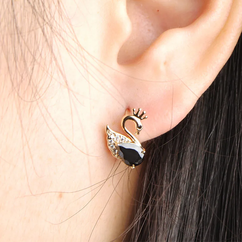 MECHOSEN милые английские серьги с застежкой в форме лебедя для женщин и девочек