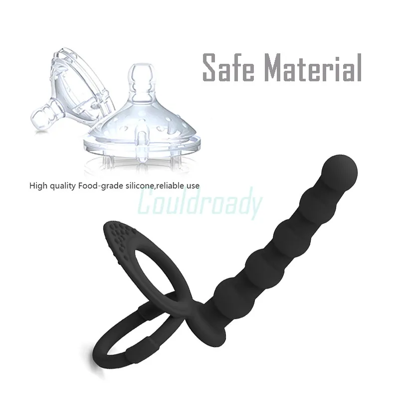 Silicone Double Penetration Penis Strapon Anal Beads Strap On Plug Man for Beginner Anus Dildo Sex Toys Couples | Красота и здоровье
