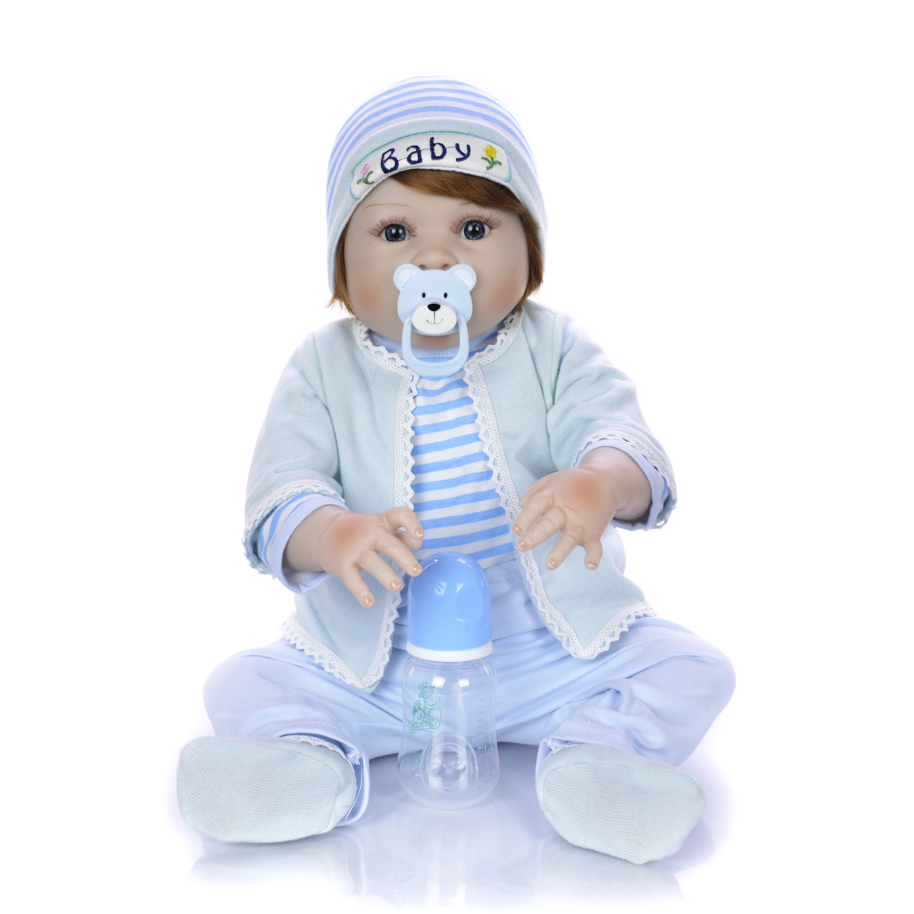 KEIUMI 23 дюймов полное тело кремния Reborn Реалистичная кукла сюрприз Boneca куклы на день