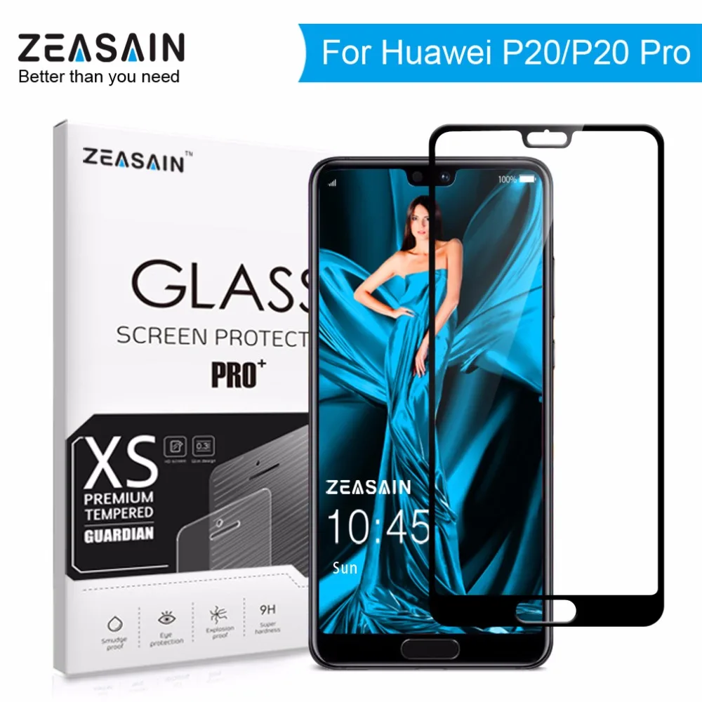 

Защитное стекло ZEASAIN, закаленное стекло 9H для Huawei P20, Huawei P 20 Pro, 2.5D