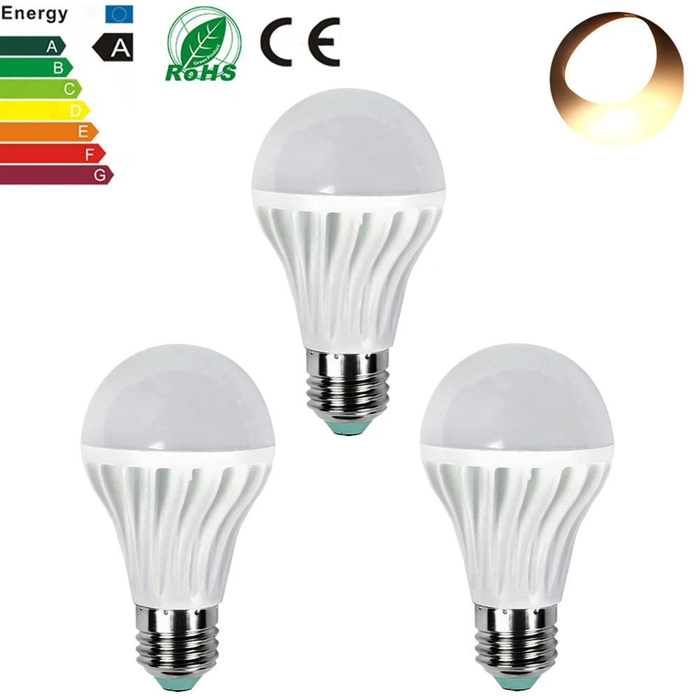3 шт. Светодиодные лампы E27 5 Вт 10 светодиодные 110 В 220 свет SMD5730 лампада LED огни
