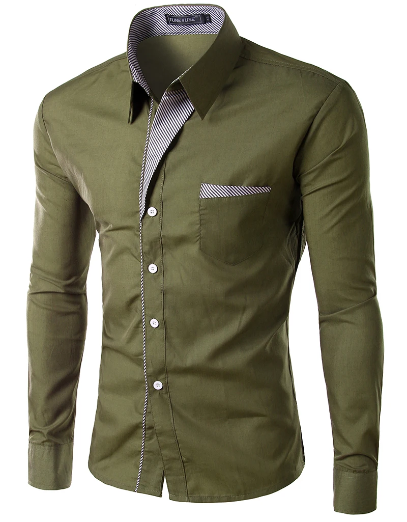 Фирменная Новинка Для мужчин рубашка мужской Сорочки выходные для Мужская Мода