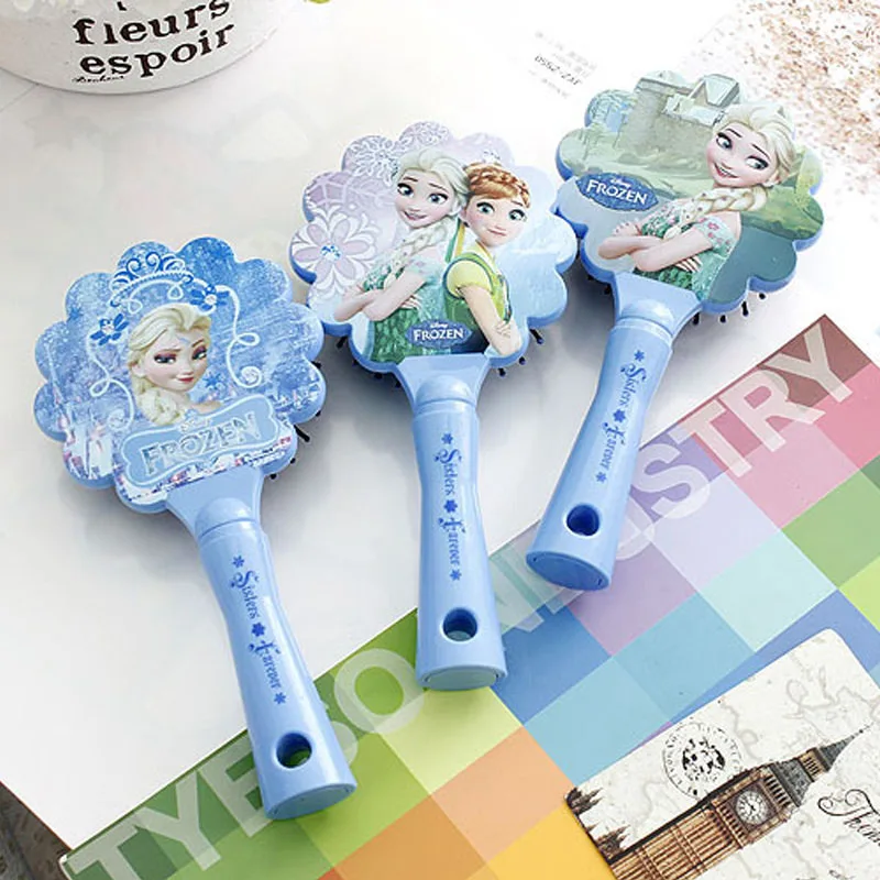 Random 1 style Дисней ролевые игры Замороженные салоны красоты игрушки Антистатическая воздушная Подушка Щетка для волос стильные игрушки массажные расчески для женщин девочек волосы - Цвет: Random 1 style
