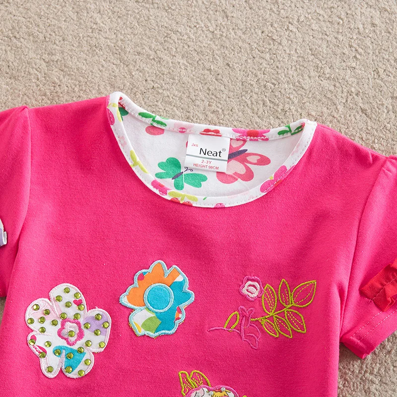 Новинка 2018 Летние Повседневные детские комплекты одежды для девочек модный