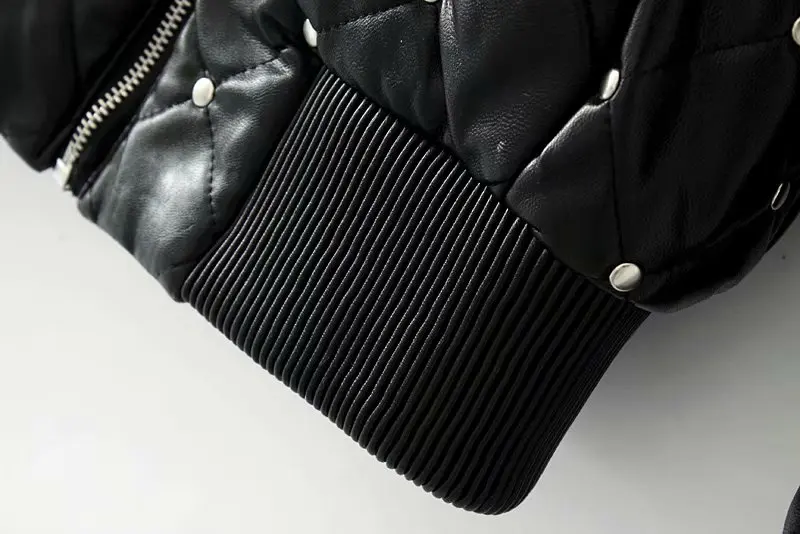 Новая кожаная женская куртка chaqueta mujer jaqueta de couro, пальто на молнии с длинным рукавом, черная корейская модная одежда