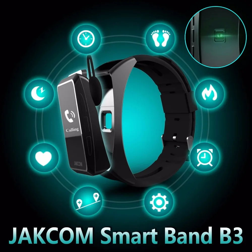 Оригинальные Смарт-часы Jakcom B3 2 в 1 Bluetooth Смарт-браслет + гарнитура браслеты для