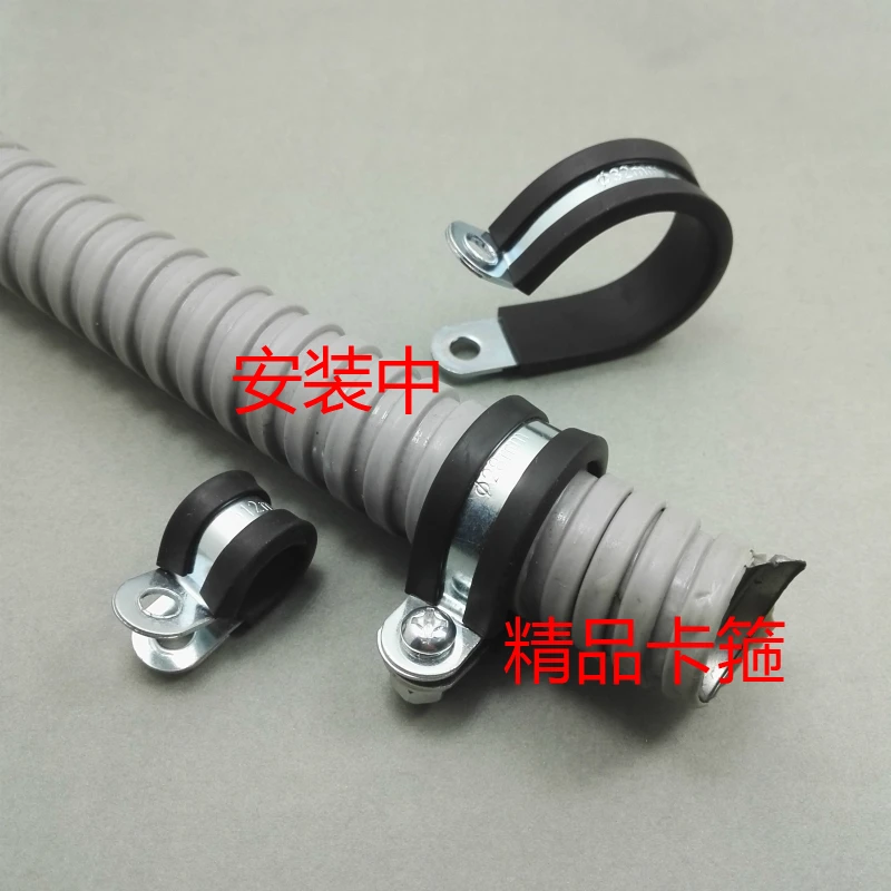 

Free shipping 10pcs/lot 304 Stainless Steel Rubber Lined P Clips Cable Mounting Hose Pipe Clamp Mikalor